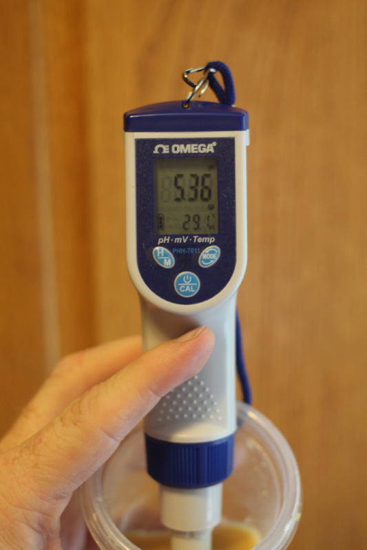 pH measurement within .02 of target pH measurement within .02 of target