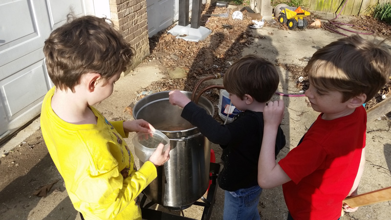 Adding hops Adding hops