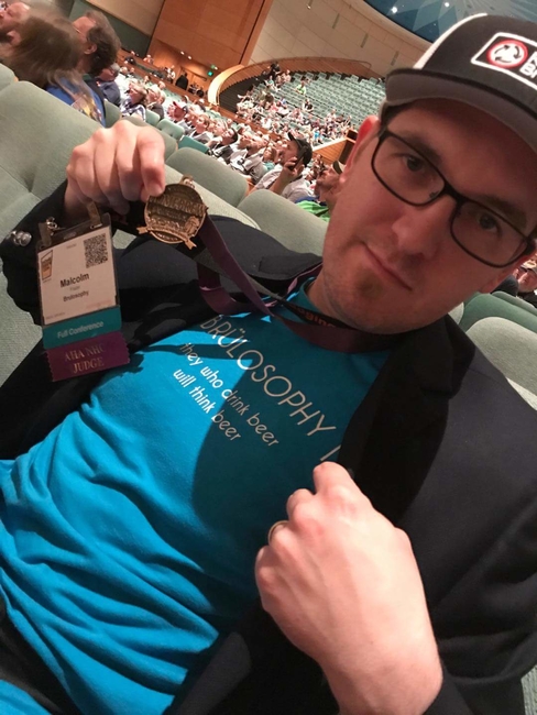 Malcolm with his medal