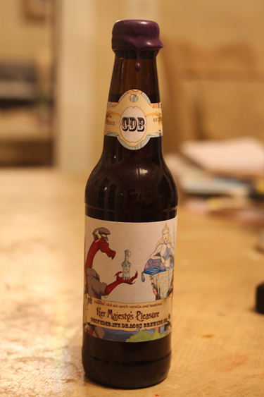 Old ale in bottle