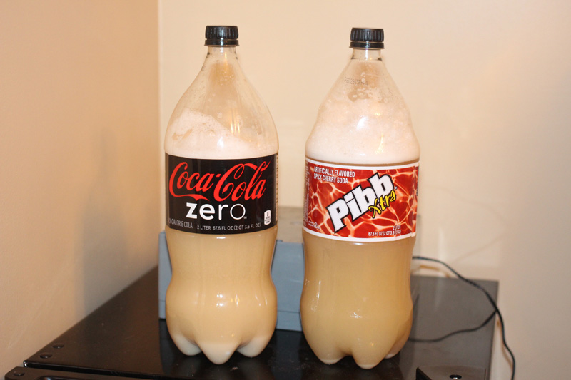 starter split between soda bottles starter split between soda bottles