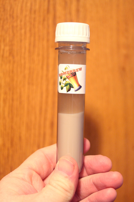 a freshly harvested vial, ready for the next brewday a freshly harvested vial, ready for the next brewday