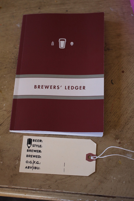 Brewers' Ledger, with fermentor tags
